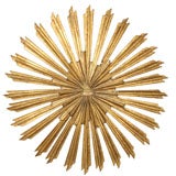 Vintage Gilt Wood Gesso Starburst / SUNBURST 50" wide